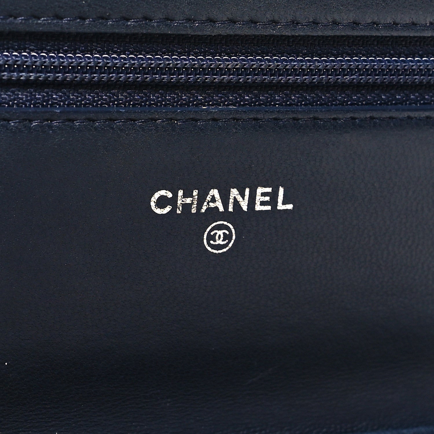 Chanel Lambskin Quilted Boy Wallet On Chain WOC Navy Blue 6 of 16