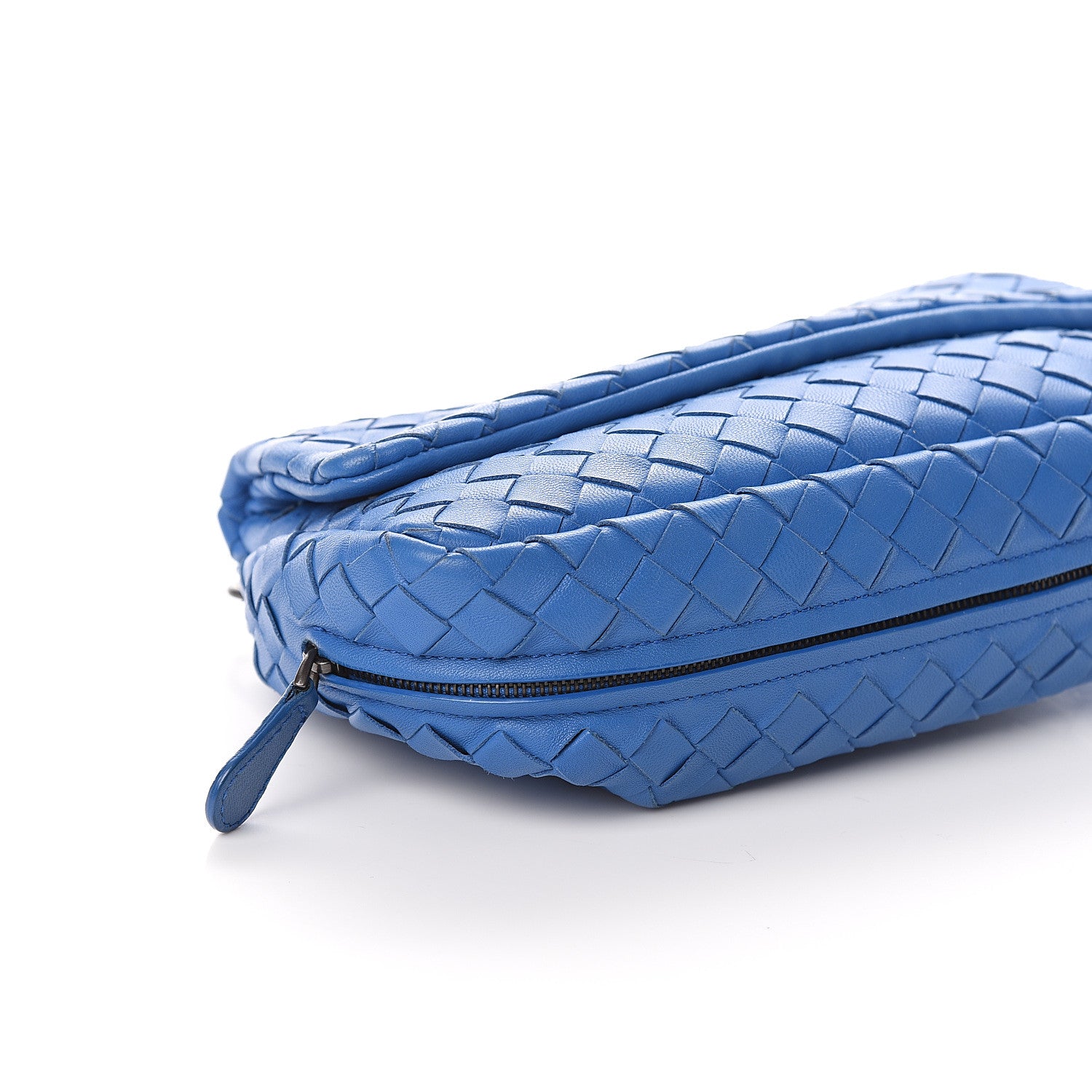 Bottega Veneta Nappa Intrecciato Small Chain Crossbody Blue 7 of 8