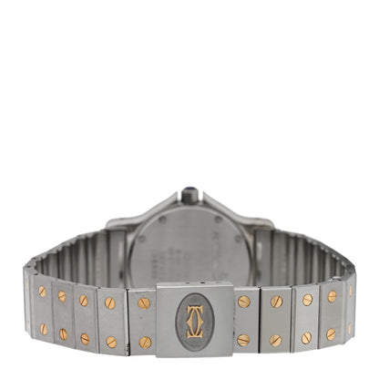 Cartier Stainless Steel 18K Yellow Gold 29mm Santos Octagon Quartz Watch 3 of 4