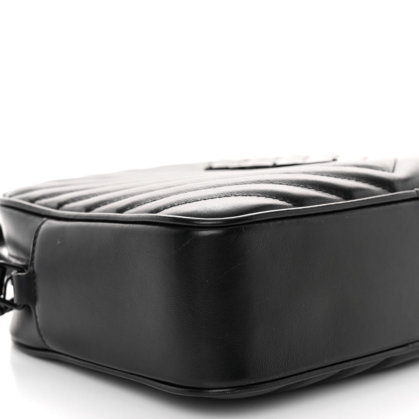 Calfskin Matelasse Monogram Monochrome Lou Camera Bag Black
