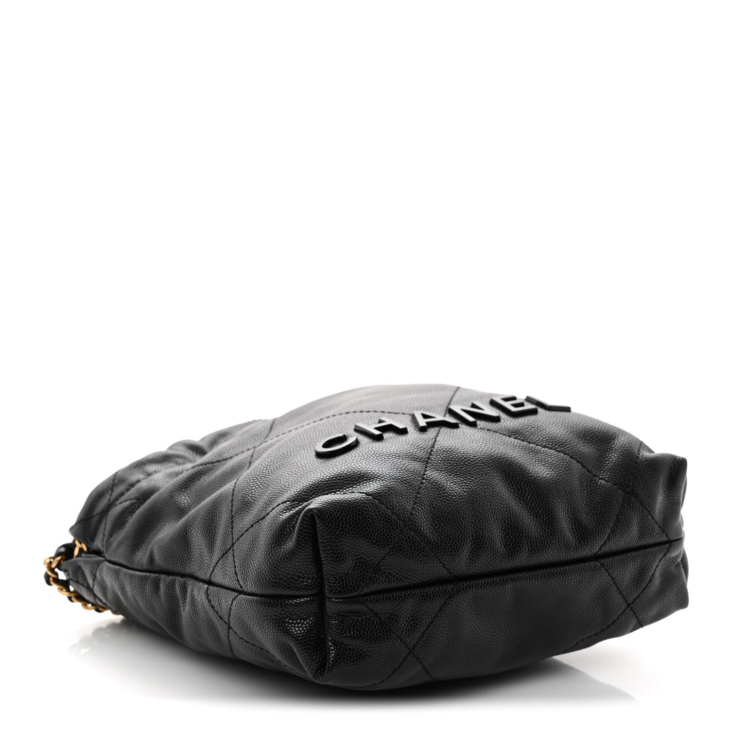 Chanel Shiny Caviar Quilted Monochrome Mini Chanel 22 Black 4 of 10