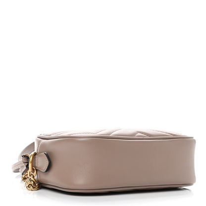Gucci Calfskin Matelasse Mini GG Marmont Chain Shoulder Bag Porcelain Rose 4 of 9