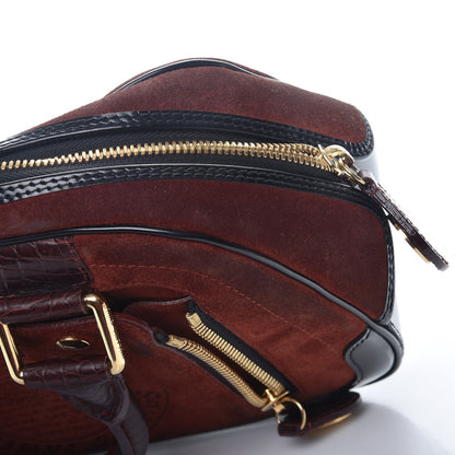 Louis Vuitton Suede Stamped Havane Bowler PM Brun 11 of 17
