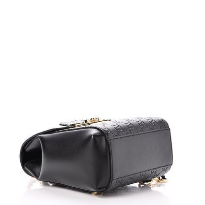 Gucci Guccissima Signature Padlock Backpack Black 4 of 9