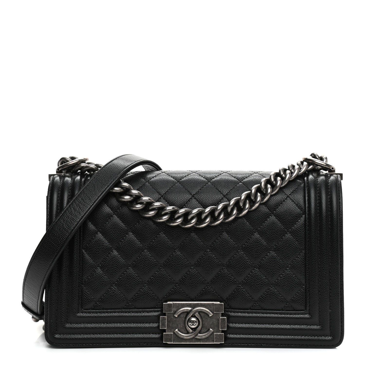 Chanel Caviar Quilted Medium Boy Flap Black 1 of 11