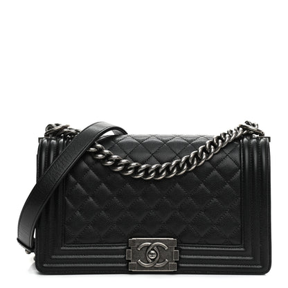 Chanel Caviar Quilted Medium Boy Flap Black 1 of 11