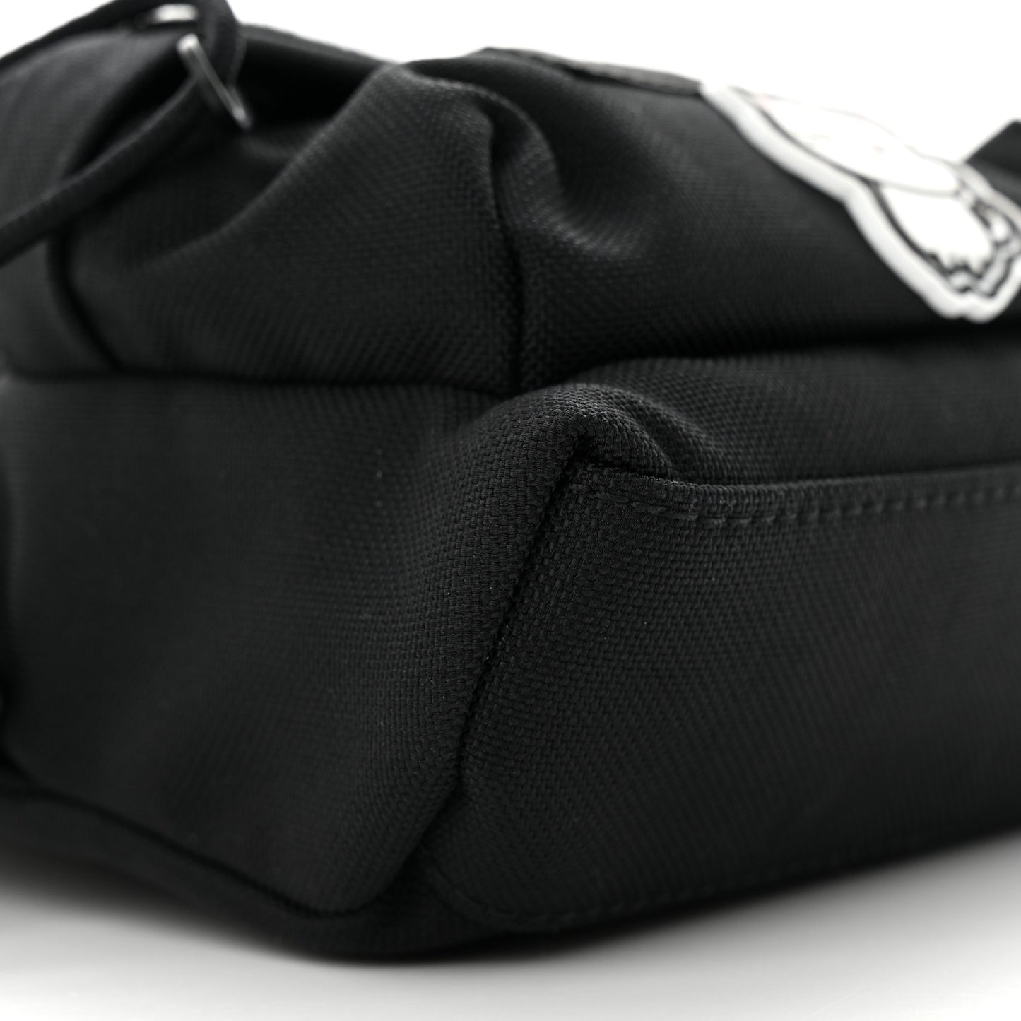 Recycled Casual Nylon Gamer Patches Mini Crossbody Backpack Black