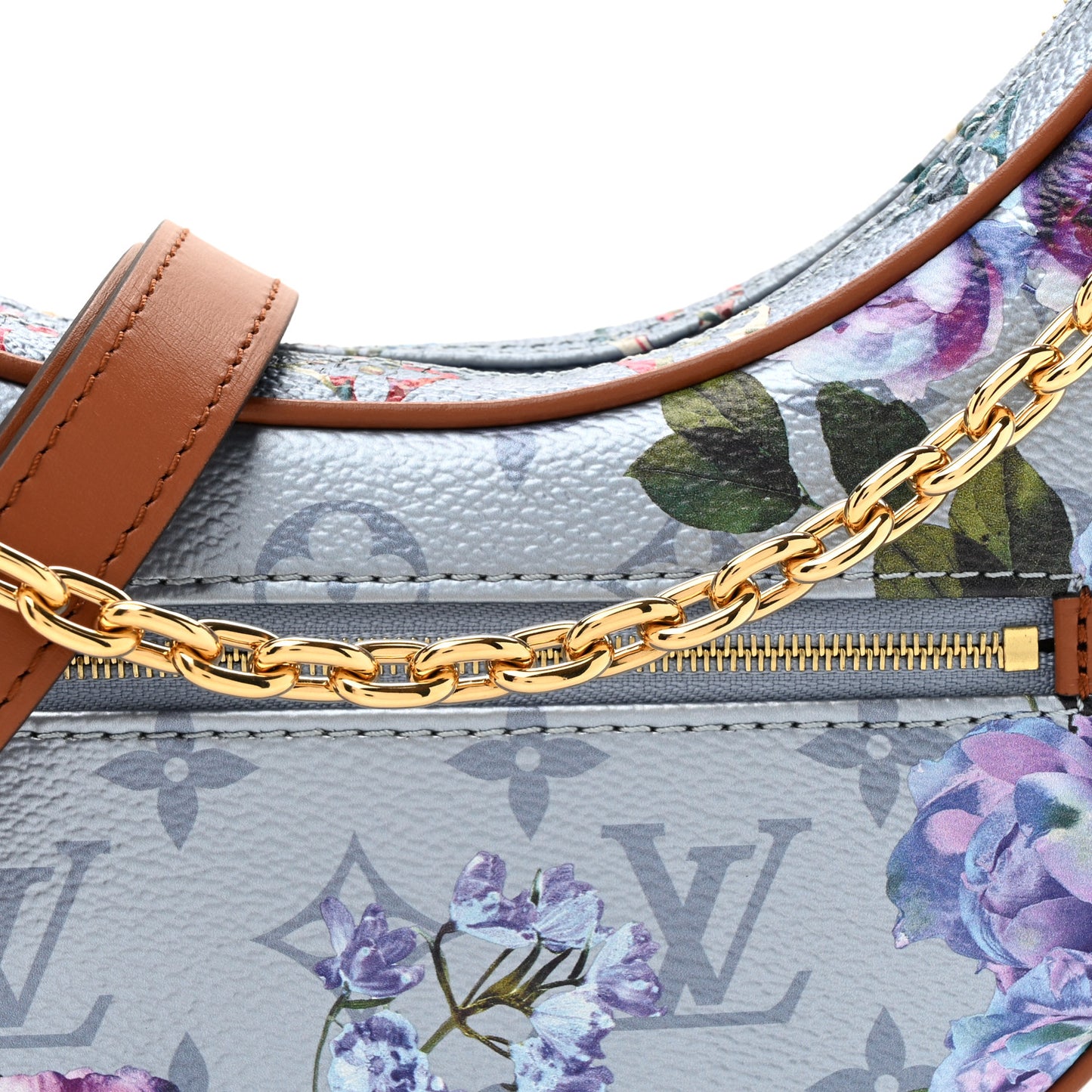 Metallic Monogram LV Garden Loop PM Blue