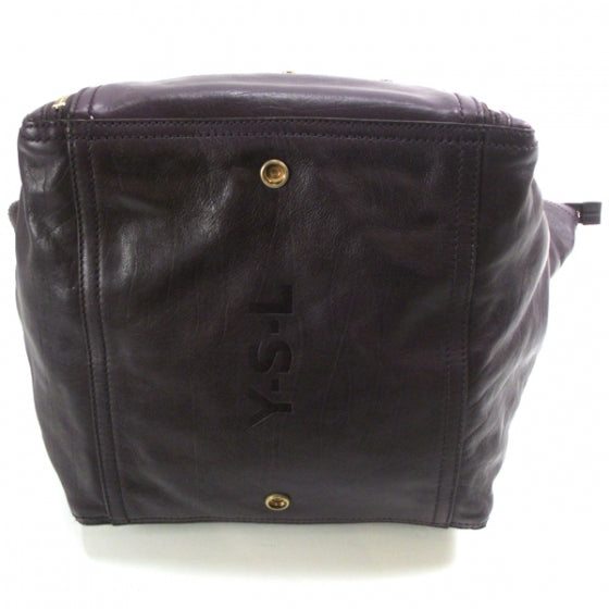 Leather Downtown Tote Violet