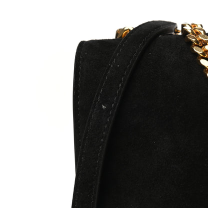 Saint Laurent Suede Sulpice Monogram Medium Shoulder Bag Black 15 of 16