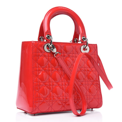 Christian Dior Patent Cannage Medium Lady Dior Red 2 of 4