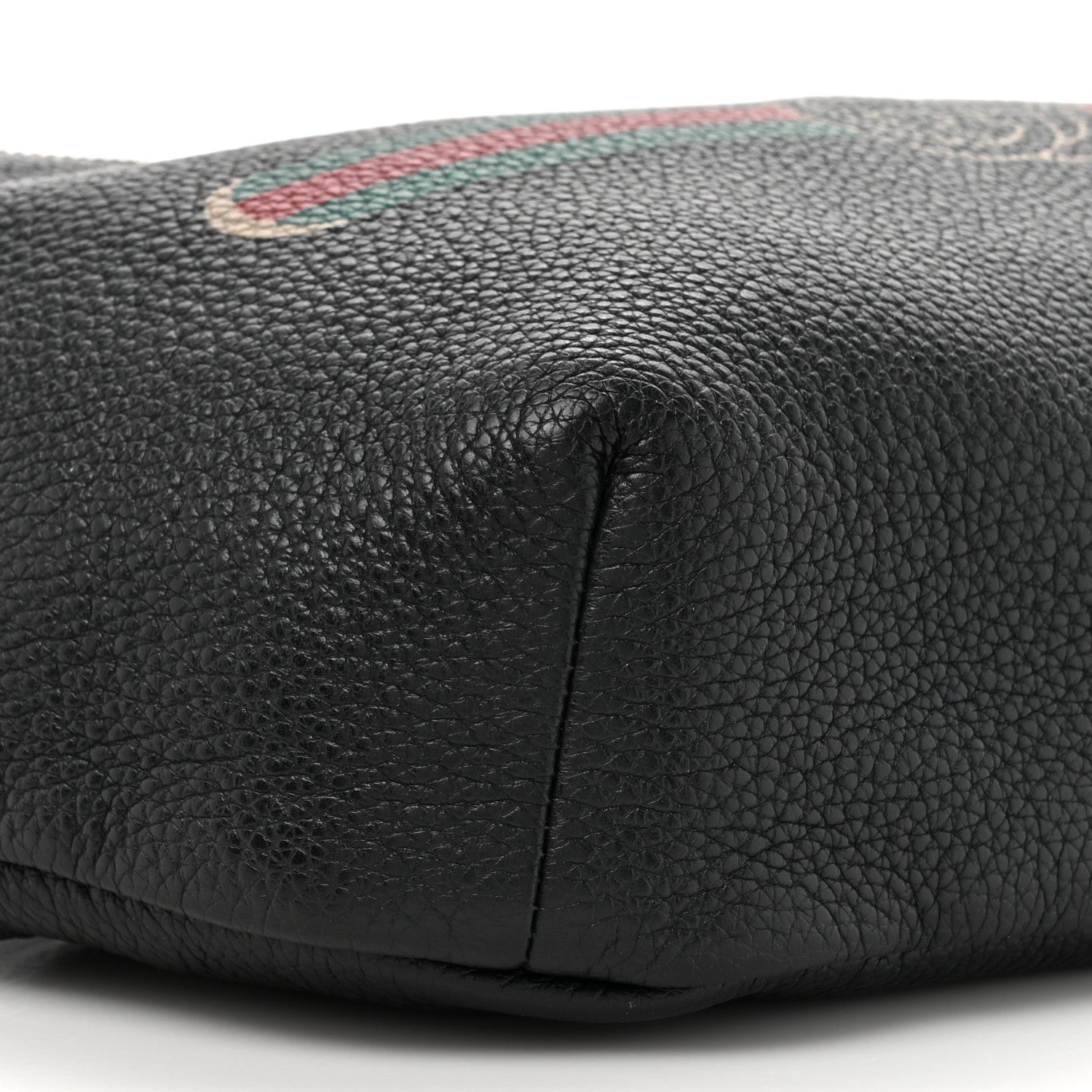 Gucci Grained Calfskin Logo Belt Bag Black 10 of 11