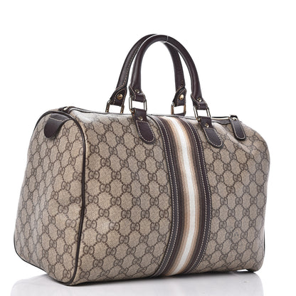 Gucci GG Plus Monogram Web Medium Joy Boston Dark Brown 3 of 14