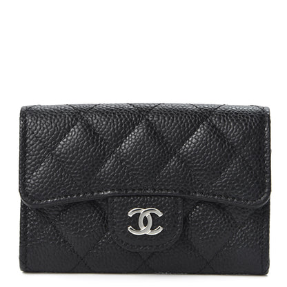Chanel Caviar Quilted Flap Card Holder Black 1 of 10