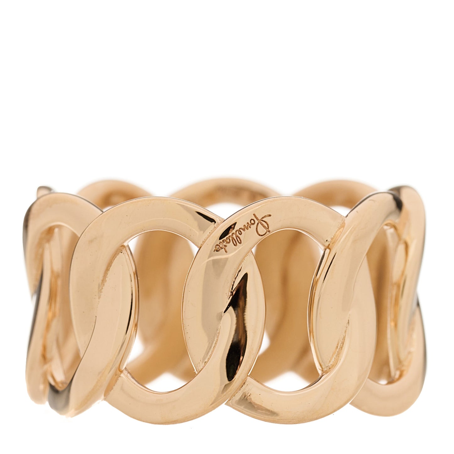 18K Rose Gold Brera Chain Ring 53 6.5