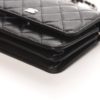 Chanel Caviar Quilted Mini Wallet On Chain WOC Black 10 of 11