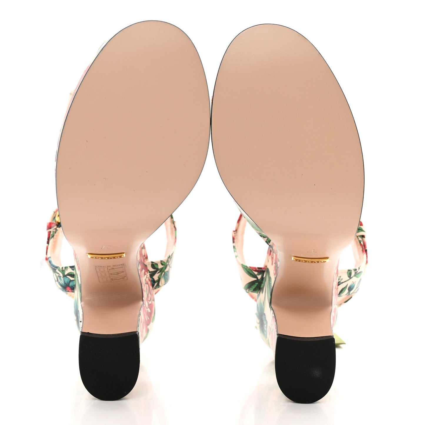 Nappa Charlotte Brit Roses Print Horsebit 40/135mm Platform Sandals 37 Multicolor