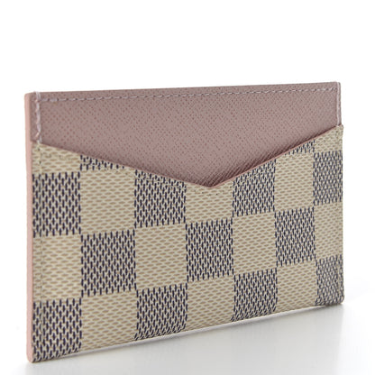 Louis Vuitton Damier Azur Daily Card Holder Rose Ballerine 3 of 7