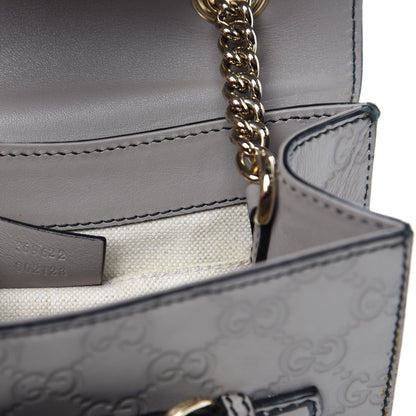 Gucci Guccissima Mini Emily Chain Shoulder Bag Storm Grey 10 of 11