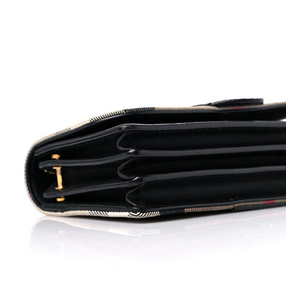 Burberry House Check Bridle Calfskin Small Madison Buckle Bag Black 8 of 13