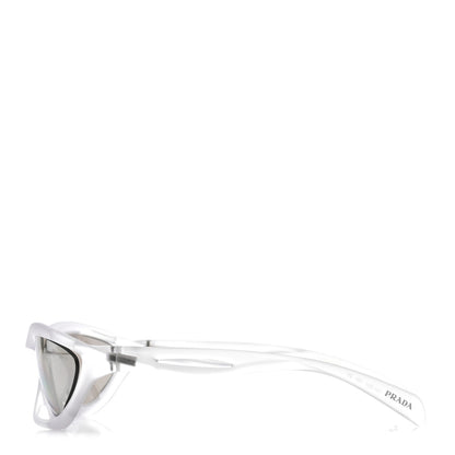 Prada Acetate Cat Eye Sunglasses SPR A23 Frosted Crystal 3 of 7