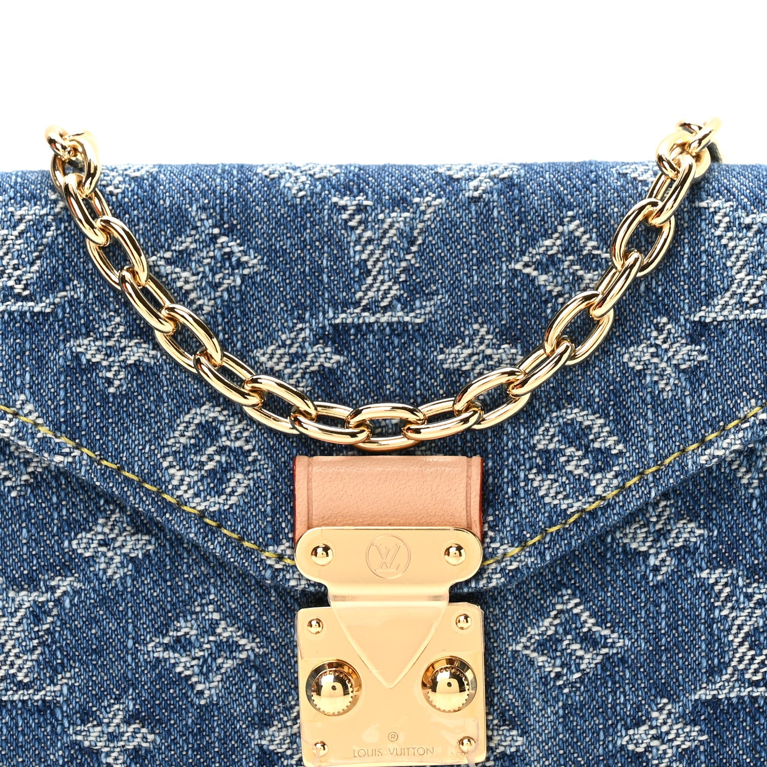 Louis Vuitton Denim Monogram Pouch Metis Belt Blue 7 of 10