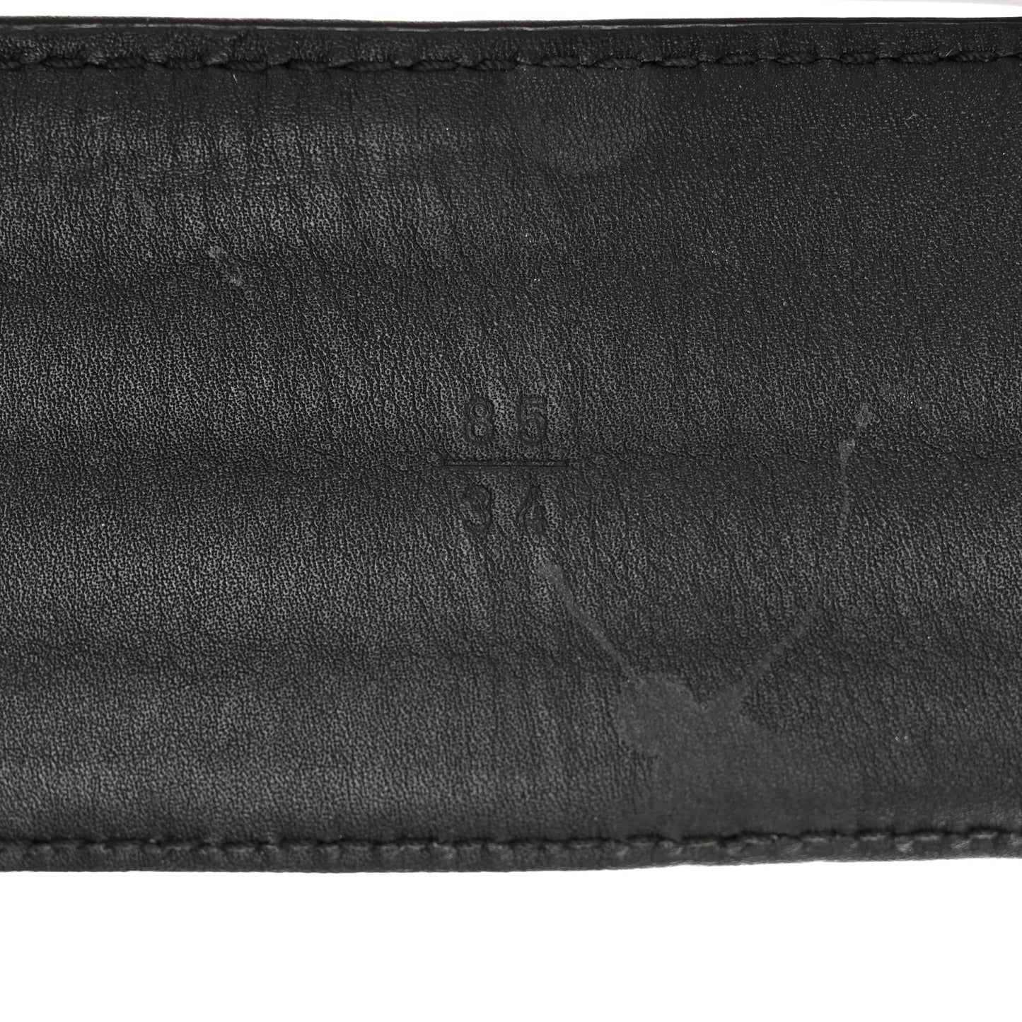 Calfskin Stitched CC Belt Black