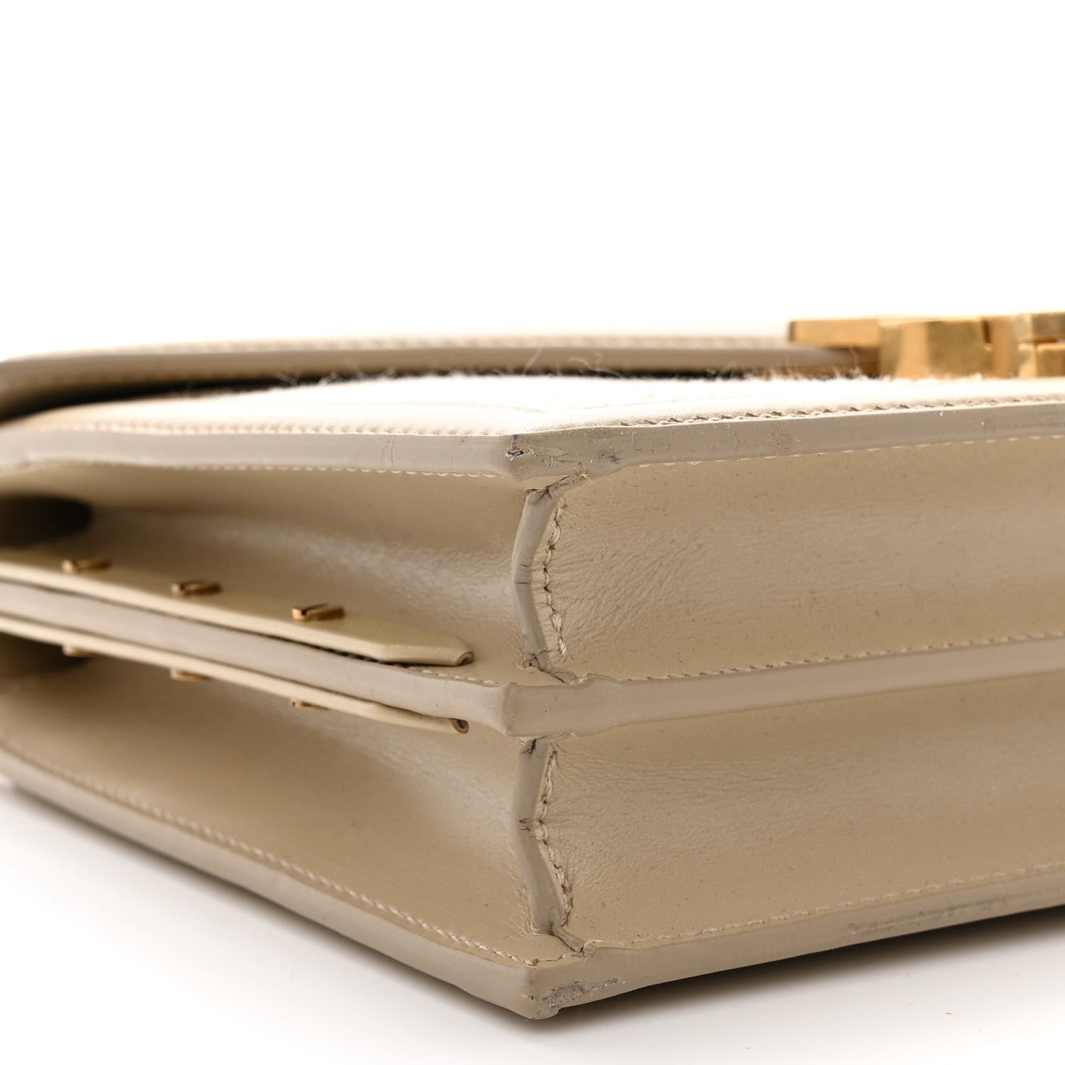 Saint Laurent Canvas Calfskin Classic Monogram Cassandra Beige Cream 9 of 11