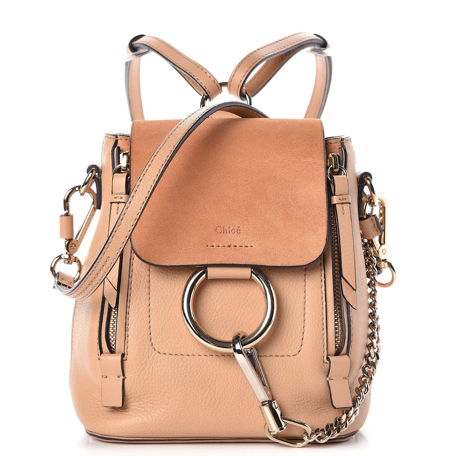Chloe Suede Calfskin Mini Faye Backpack Blushy Pink 1 of 9