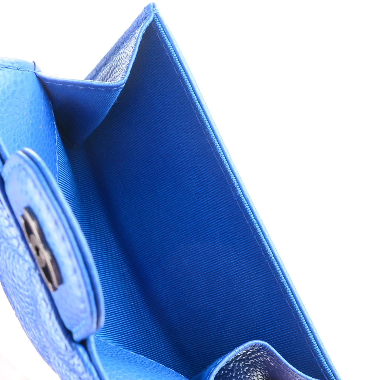 Chanel Caviar Quilted Card Holder Blue 5 of 8