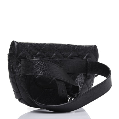 Chanel Grained Calfskin Quilted Waist Belt Bag Black 3 of 14