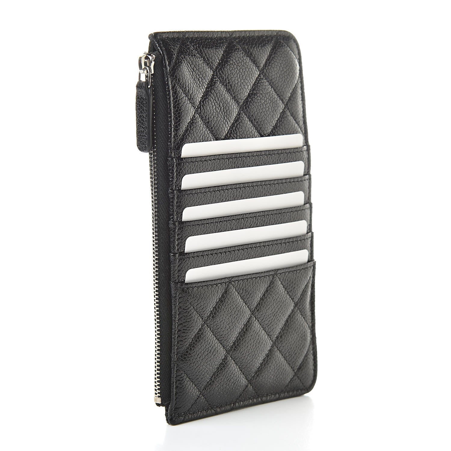 Chanel Caviar Quilted Classic Flat Wallet Pouch Black 3 of 8