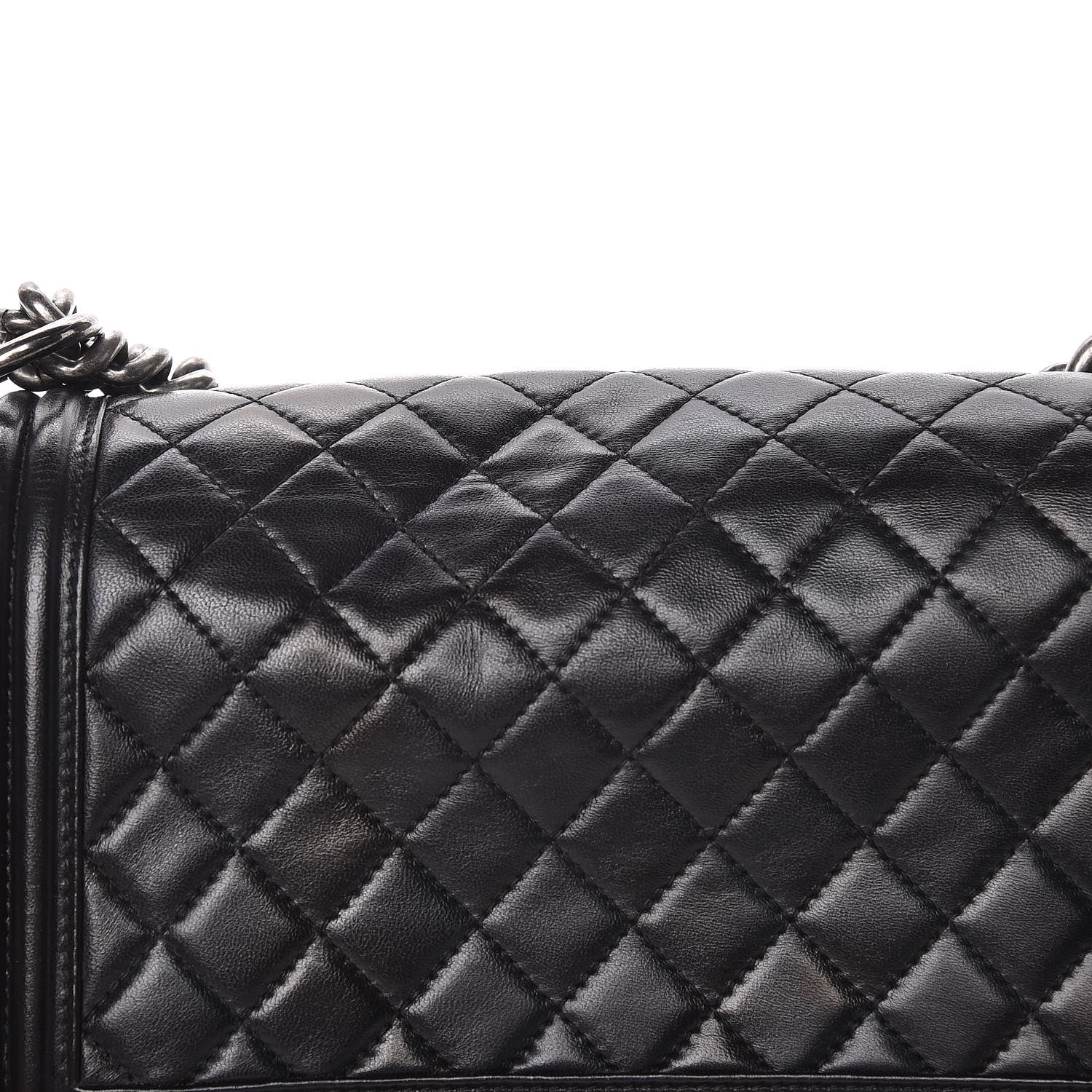 Chanel Lambskin Quilted Medium Boy Flap Black 17 of 17