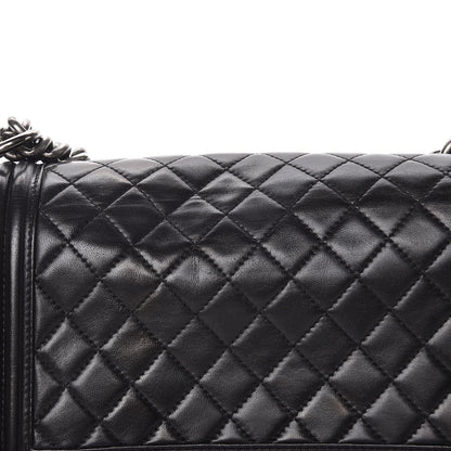 Chanel Lambskin Quilted Medium Boy Flap Black 17 of 17