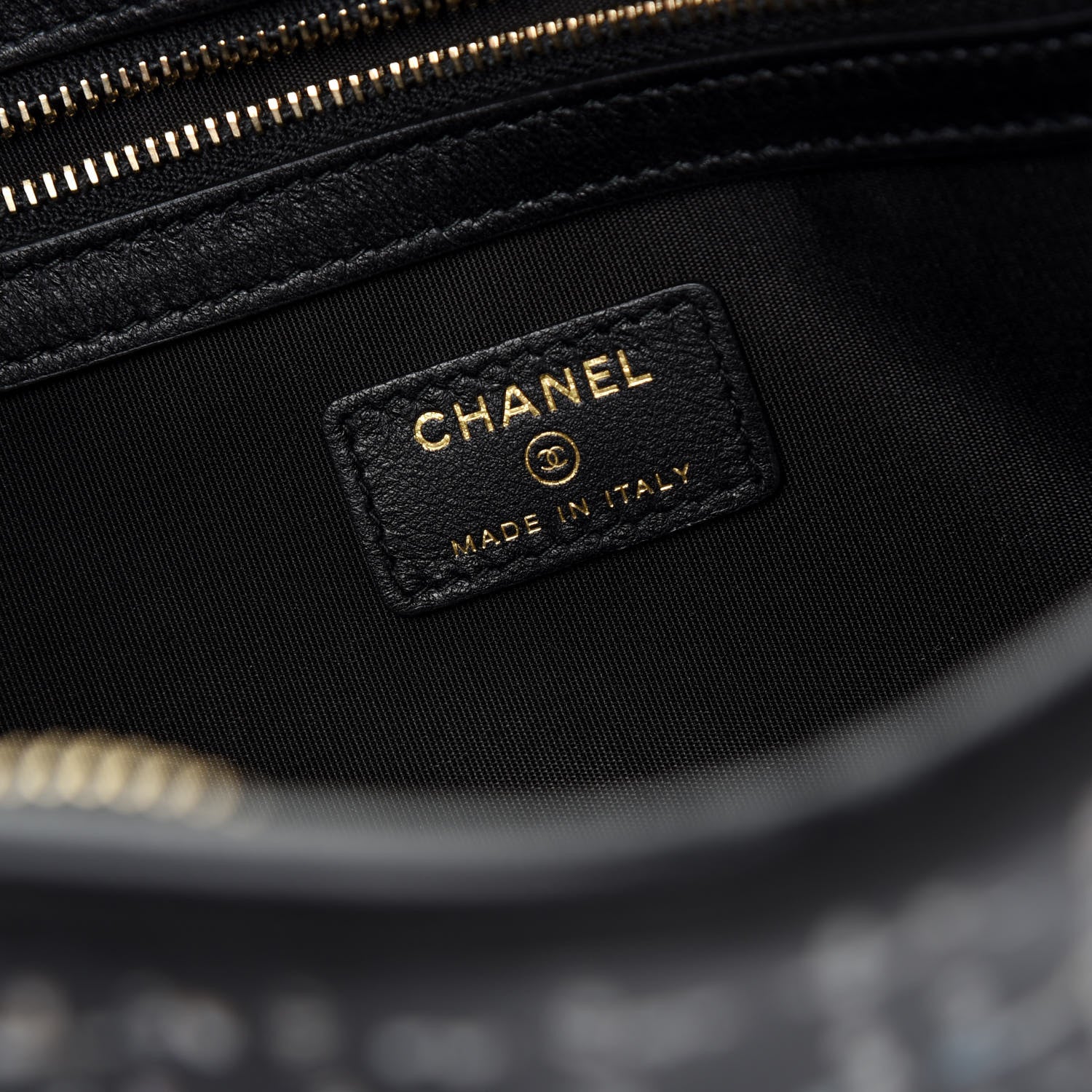 Chanel Tweed PVC Lambskin Large Pouch Black 6 of 8