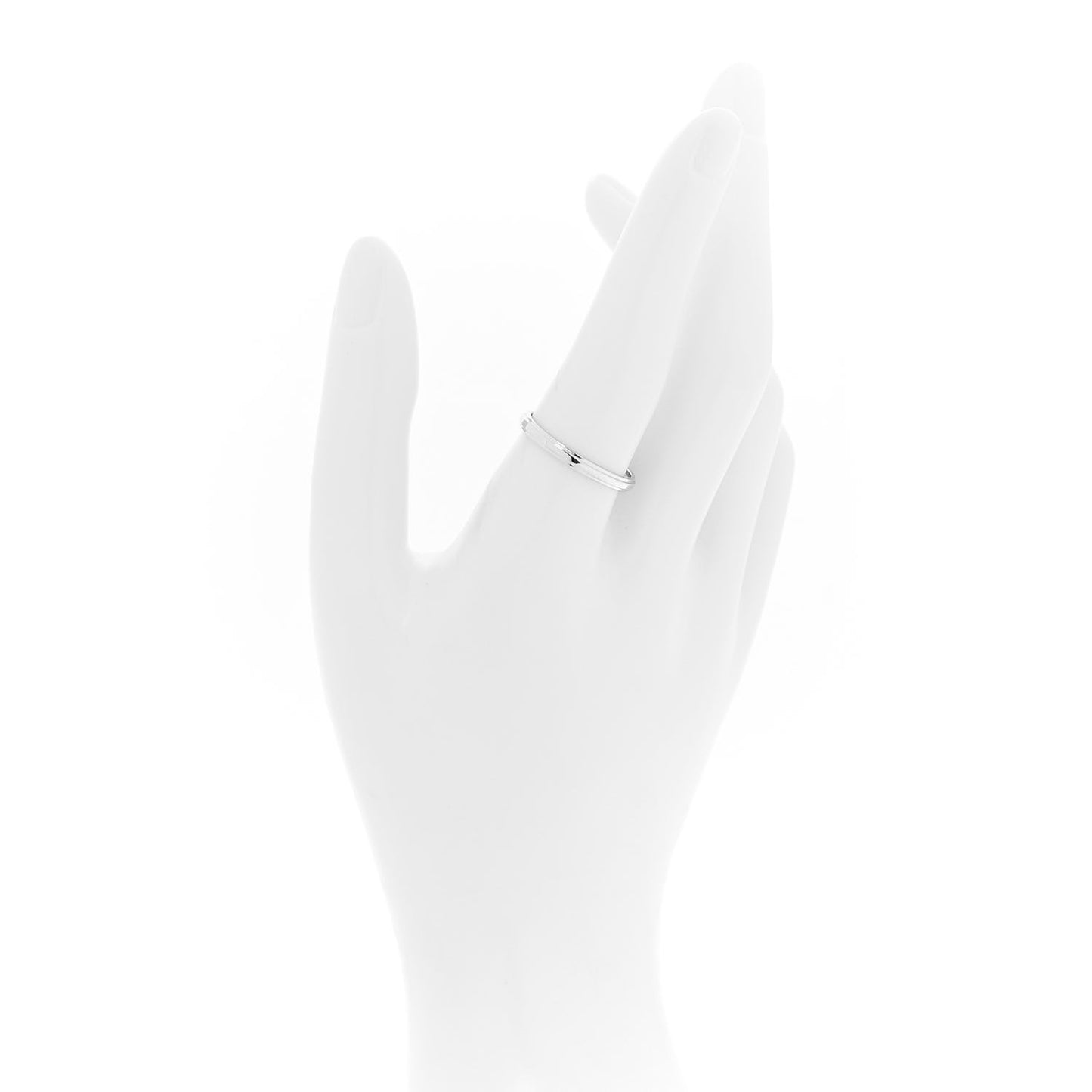 Platinum 2.5mm D'Amour Wedding Band Ring 61 9.5
