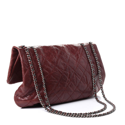 Chanel Caviar Quilted Medium Elastic Flap Bordeaux 2 of 5