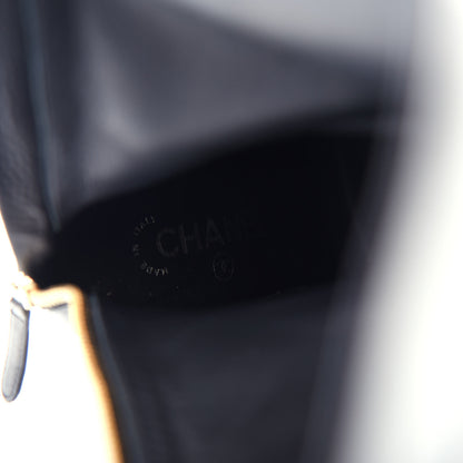 Chanel Calfskin Pearl Knee High Boots 37 Black 8 of 12