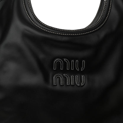 Miu Miu Soft Calf Softy Large Ivy Tote Bag Black 8 of 10