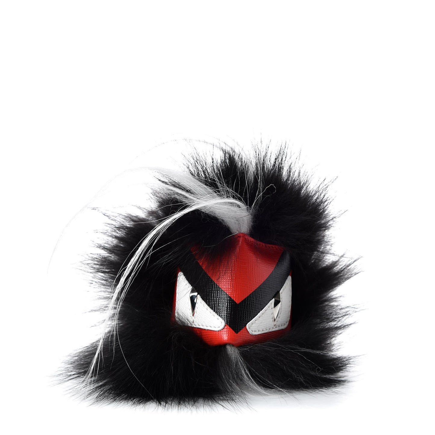 Vitello Elite Fox Goat Fur Igor Monster Bag Bug Cube Charm Rosso Black White