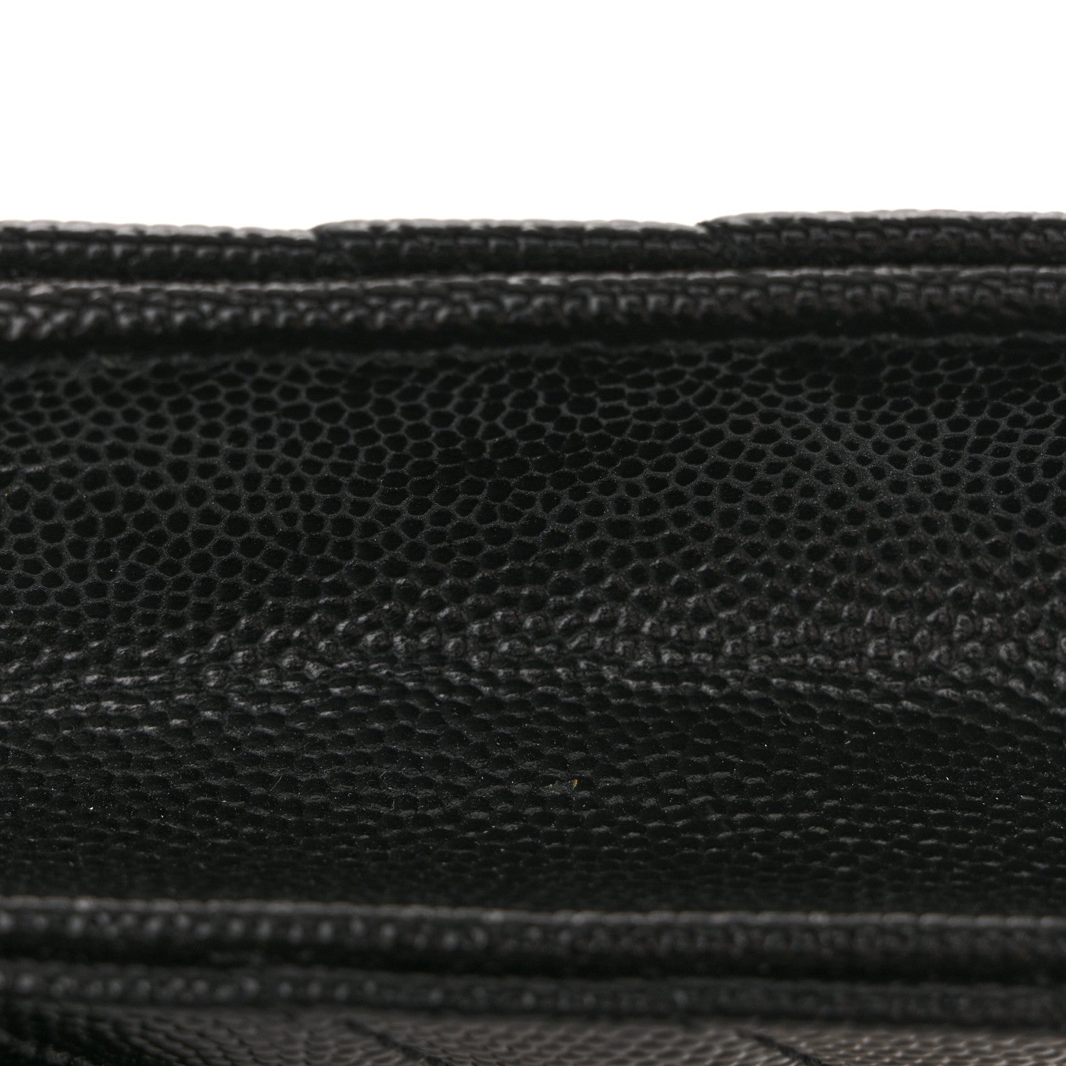 Saint Laurent Grain De Poudre Matelasse Chevron Monogram Envelope Chain Wallet Black 14 of 14