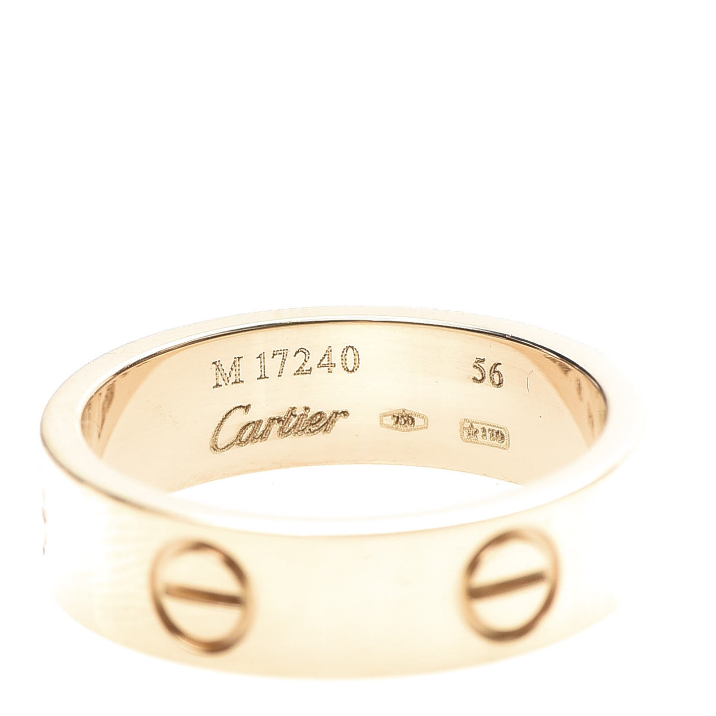 18K Yellow Gold 5.5mm LOVE Ring 56 7.5