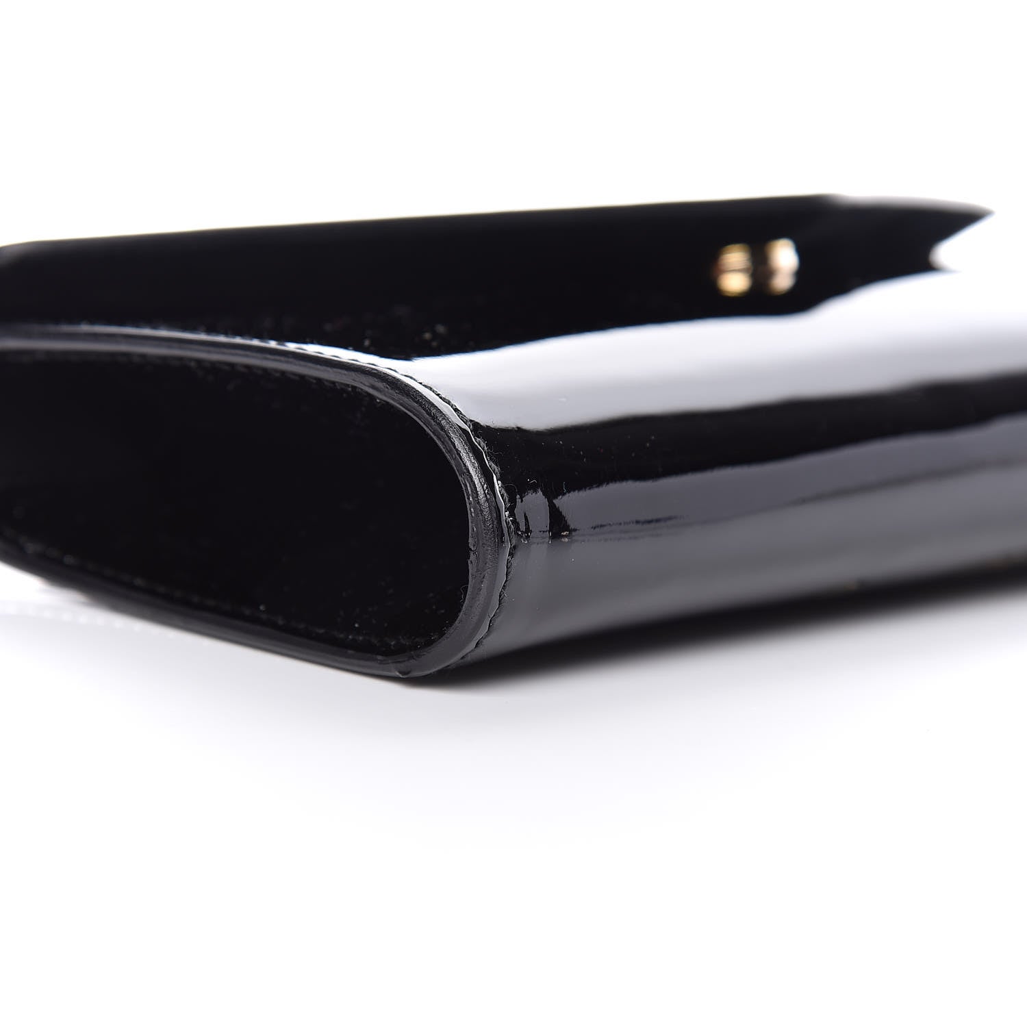 Saint Laurent Patent Y-Mail Clutch Black 7 of 8