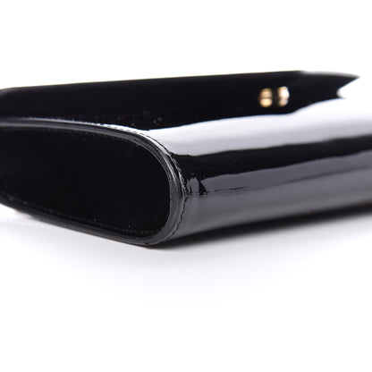 Saint Laurent Patent Y-Mail Clutch Black 7 of 8