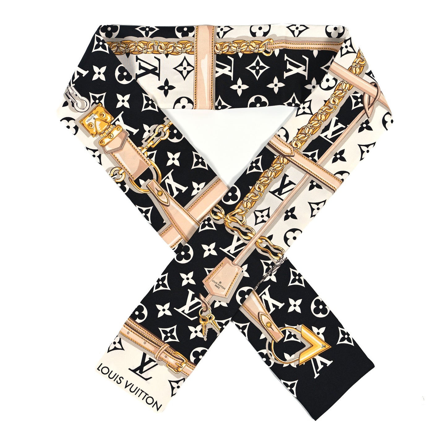 Silk Monogram Confidential Bandeau Black
