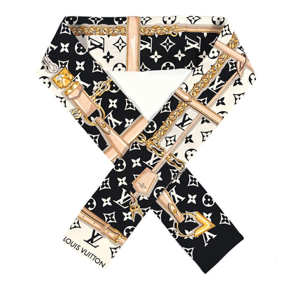 Louis Vuitton Silk Monogram Confidential Bandeau Black 1 of 3