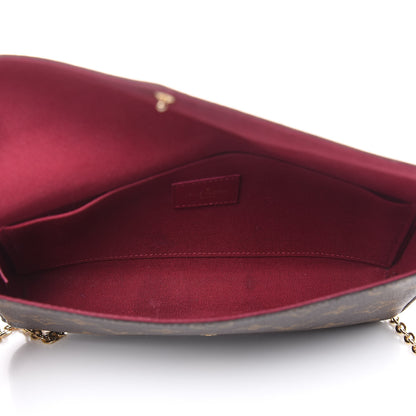 Louis Vuitton Monogram Pochette Felicie Chain Wallet Fuchsia 5 of 18