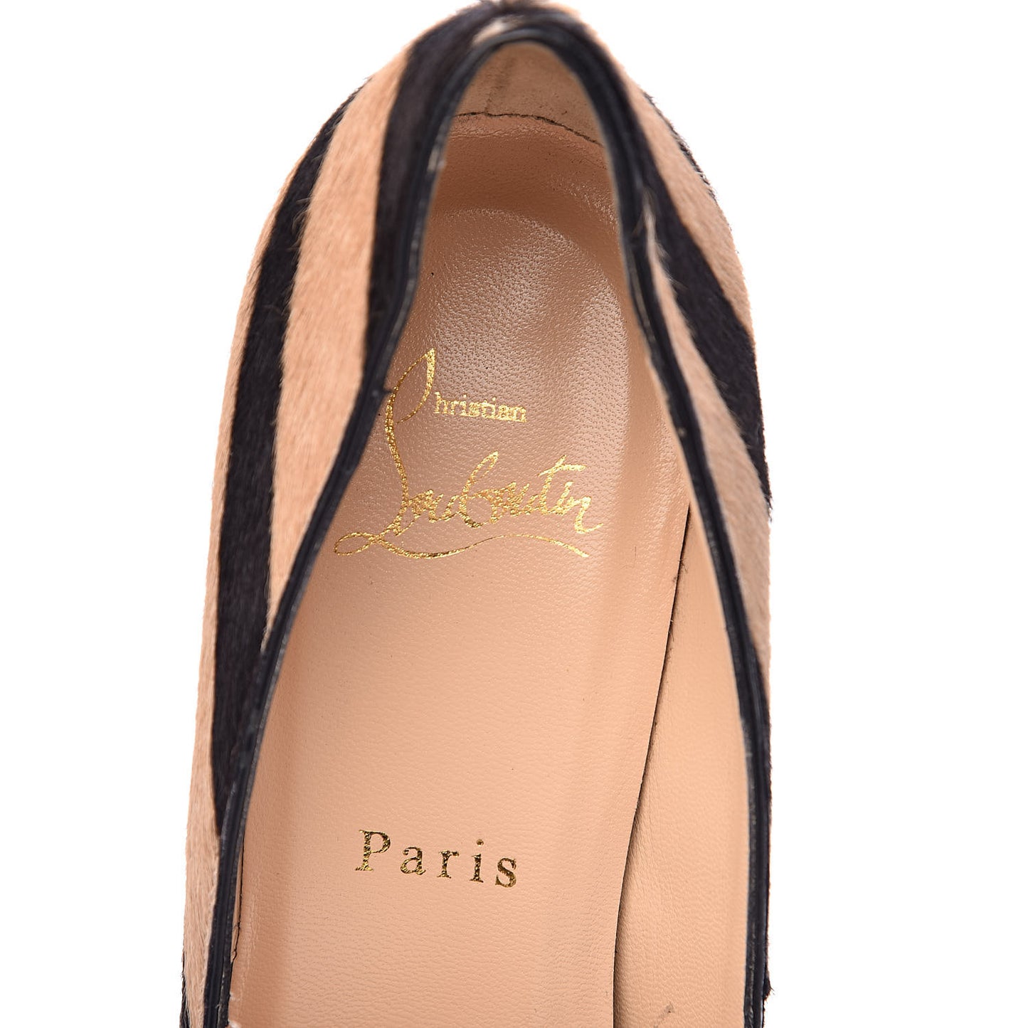 Calf Hair Patent Zebra Print Geo 85 Pumps 37 Dune Black