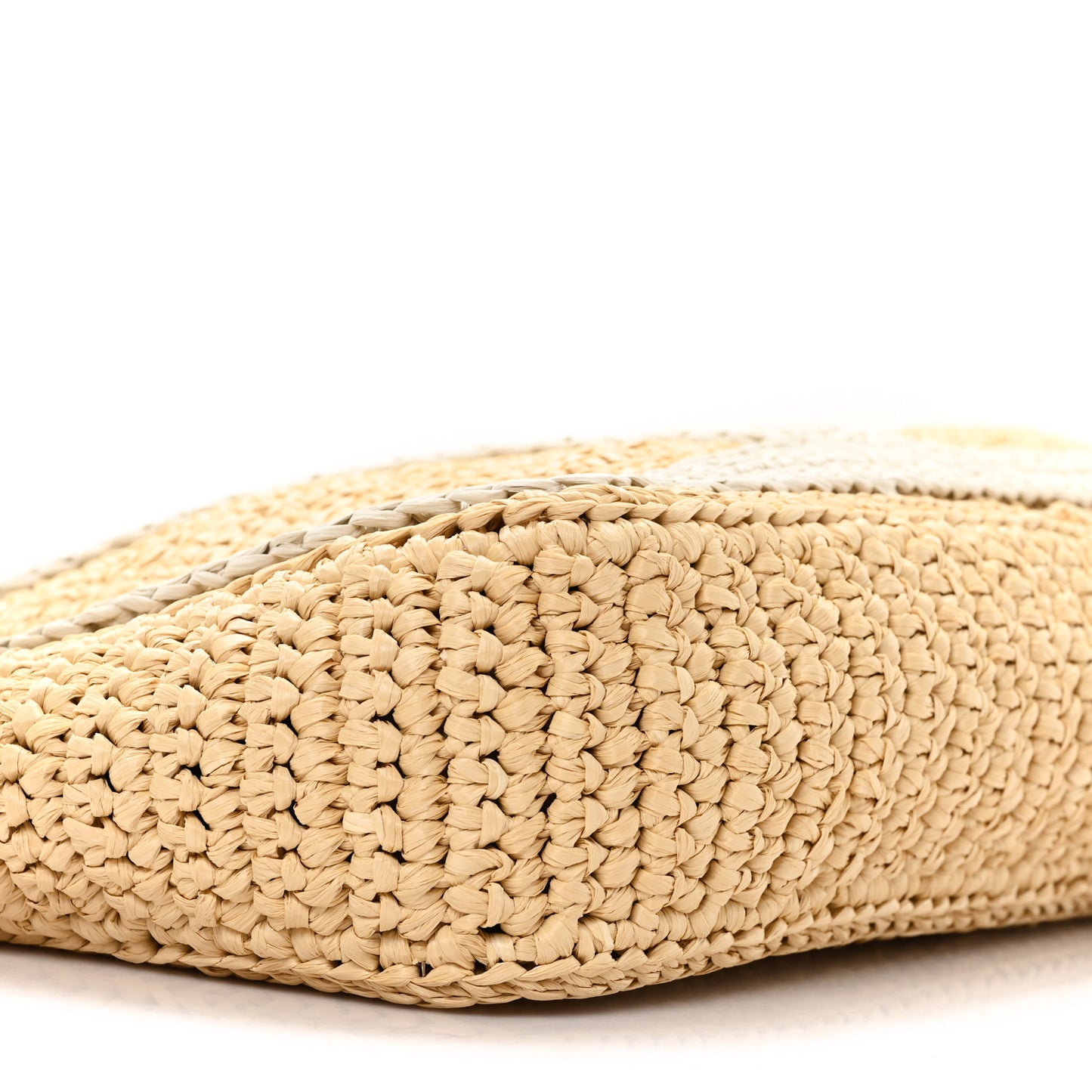 Raffia V Shoulder Bag