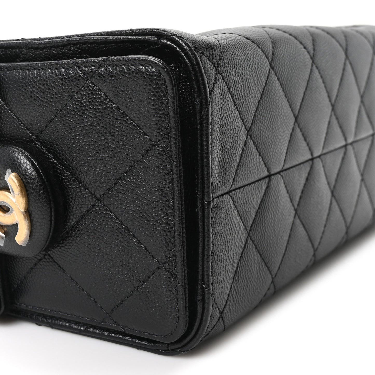 Caviar Quilted Mini Chanel 25 Handbag Black